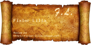Fixler Lilla névjegykártya
