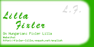 lilla fixler business card